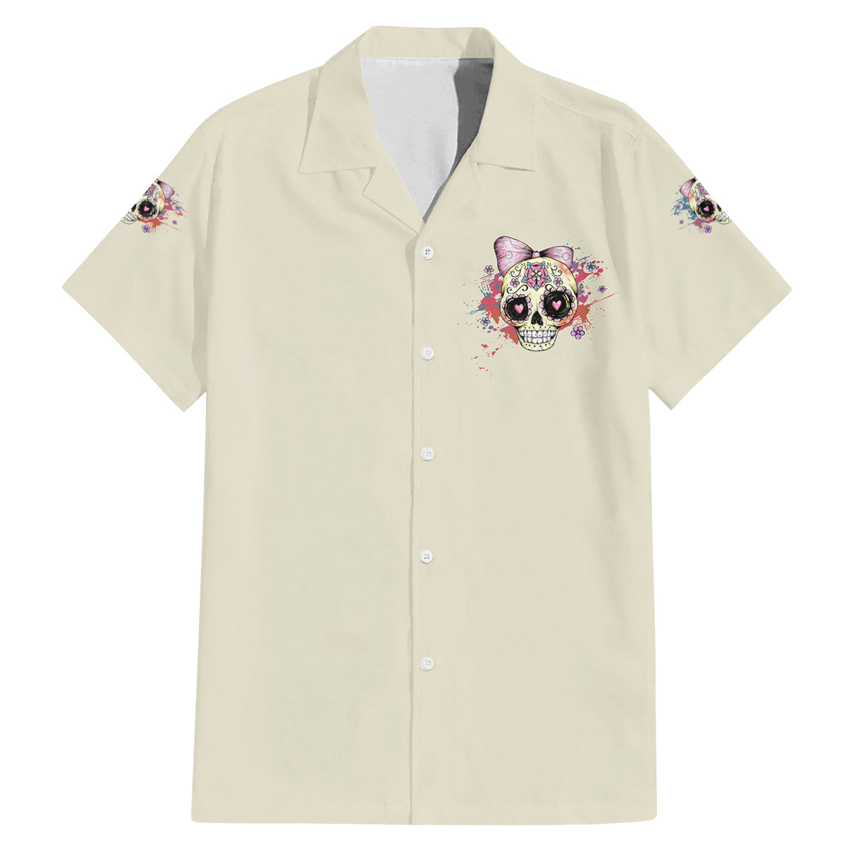 I Am A Sweet Girl Skull Family Matching Mermaid Dress and Hawaiian Shirt - Wonder Print Shop