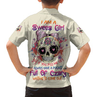 I Am A Sweet Girl Skull Family Matching Puletasi Dress and Hawaiian Shirt - Wonder Print Shop