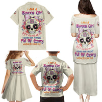 I Am A Sweet Girl Skull Family Matching Puletasi Dress and Hawaiian Shirt - Wonder Print Shop