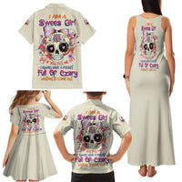 I Am A Sweet Girl Skull Family Matching Tank Maxi Dress and Hawaiian Shirt - Wonder Print Shop