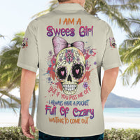 I Am A Sweet Girl Skull Hawaiian Shirt - Wonder Print Shop