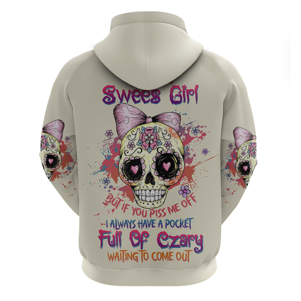 I Am A Sweet Girl Skull Hoodie - Wonder Print Shop