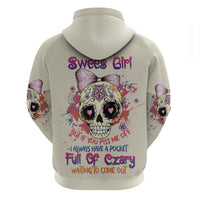 I Am A Sweet Girl Skull Hoodie - Wonder Print Shop