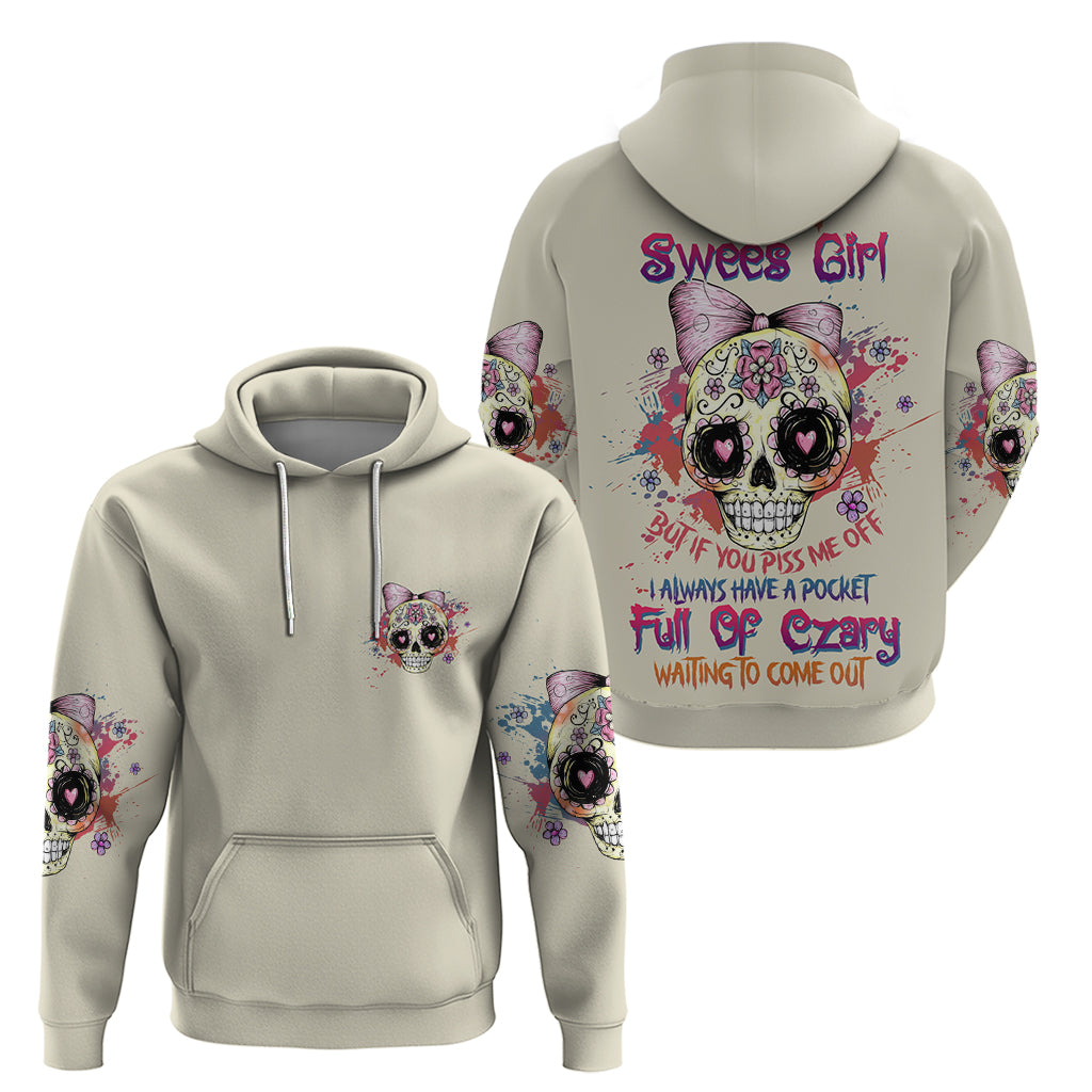 I Am A Sweet Girl Skull Hoodie - Wonder Print Shop
