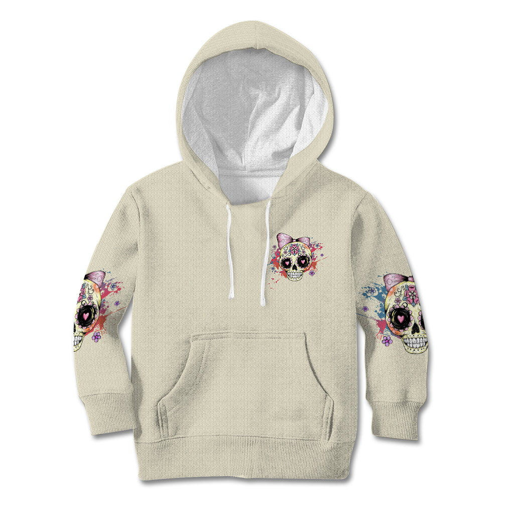 I Am A Sweet Girl Skull Kid Hoodie - Wonder Print Shop