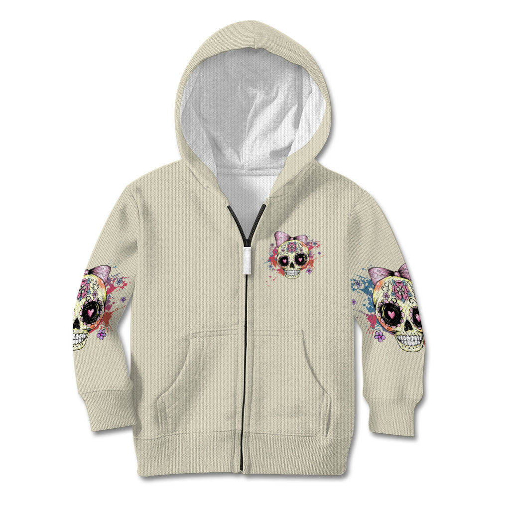 I Am A Sweet Girl Skull Kid Hoodie - Wonder Print Shop