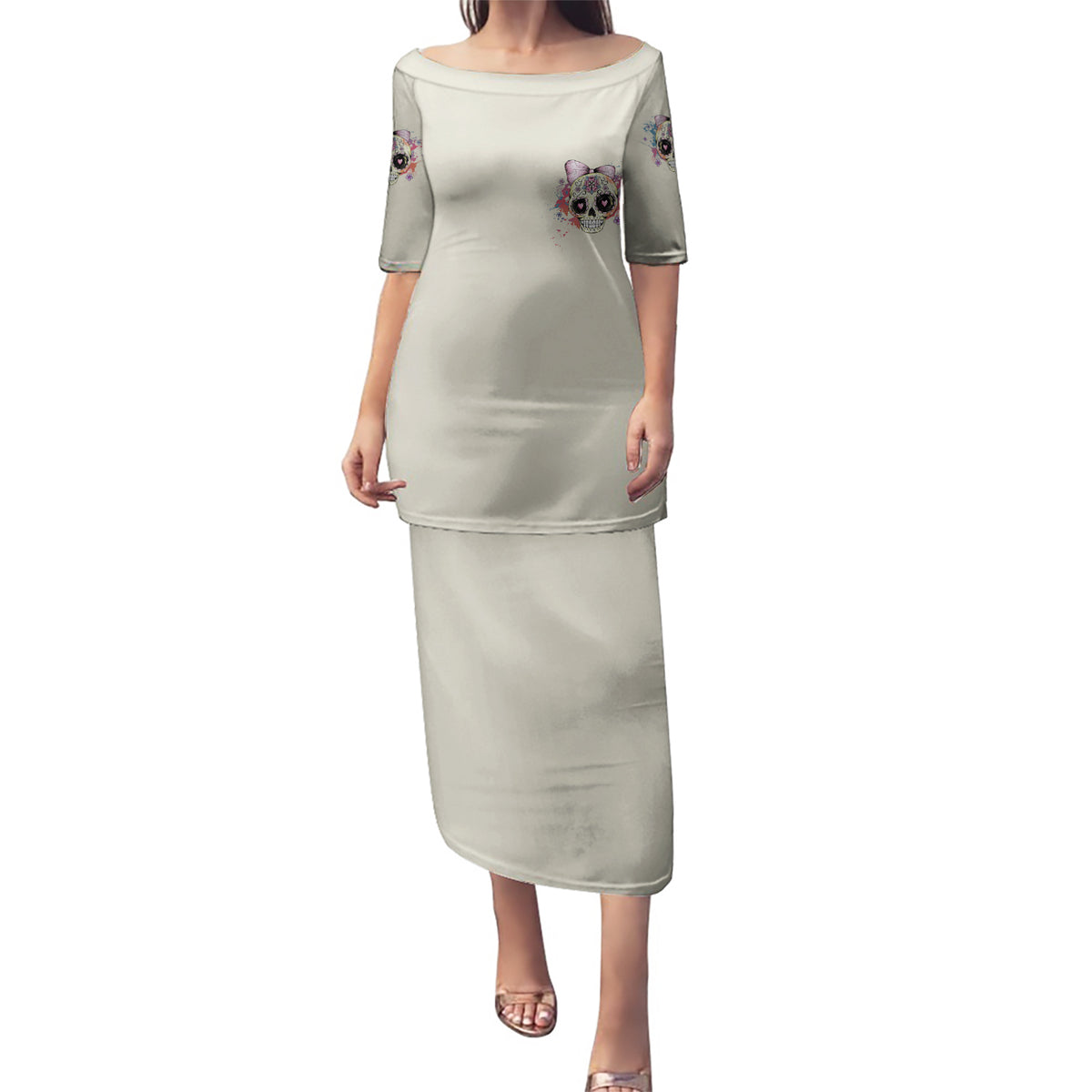 I Am A Sweet Girl Skull Puletasi - Wonder Print Shop