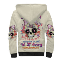 I Am A Sweet Girl Skull Sherpa Hoodie - Wonder Print Shop