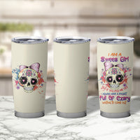 I Am A Sweet Girl Skull Tumbler Cup - Wonder Print Shop