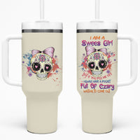 I Am A Sweet Girl Skull Tumbler With Handle - Wonder Print Shop