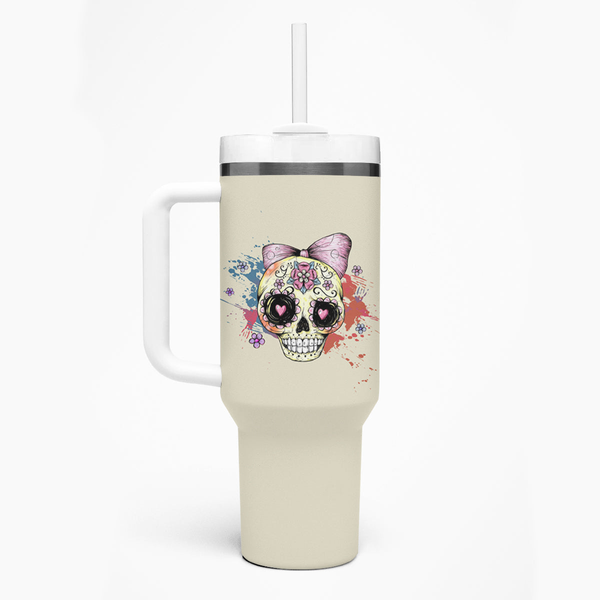 I Am A Sweet Girl Skull Tumbler With Handle - Wonder Print Shop
