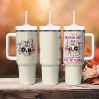 I Am A Sweet Girl Skull Tumbler With Handle - Wonder Print Shop