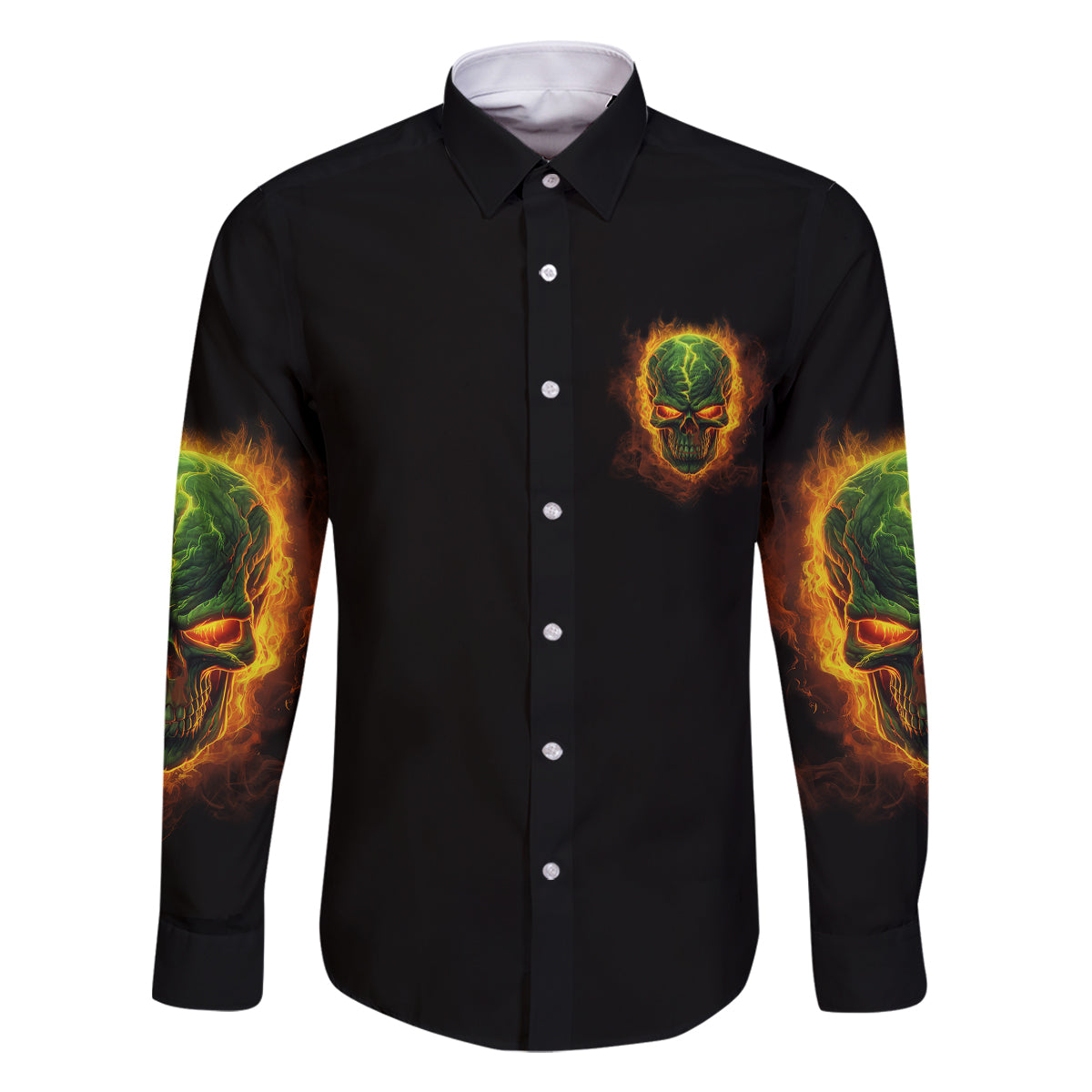 Your Demons Hide Under Your Bed Family Matching Off Shoulder Long Sleeve Dress and Hawaiian Shirt - Wonder Print Shop