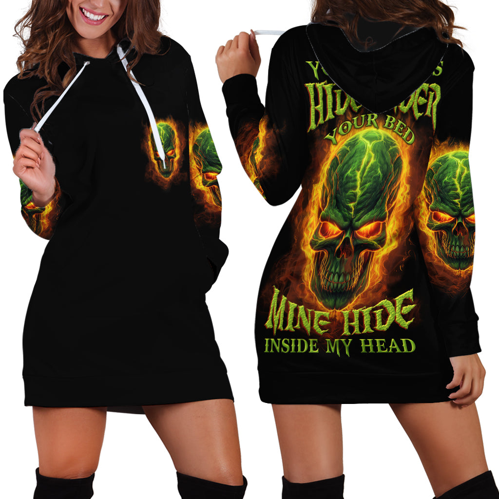Your Demons Hide Under Your Bed Hoodie Dress - Wonder Print Shop