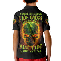 Your Demons Hide Under Your Bed Kid Polo Shirt - Wonder Print Shop