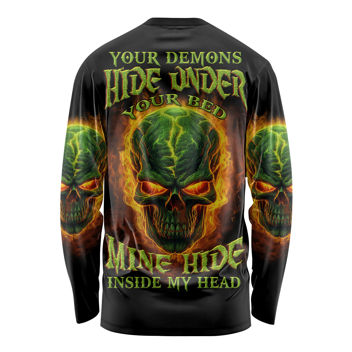 Your Demons Hide Under Your Bed Long Sleeve Shirt - Wonder Print Shop