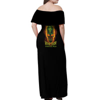 Your Demons Hide Under Your Bed Off Shoulder Maxi Dress - Wonder Print Shop