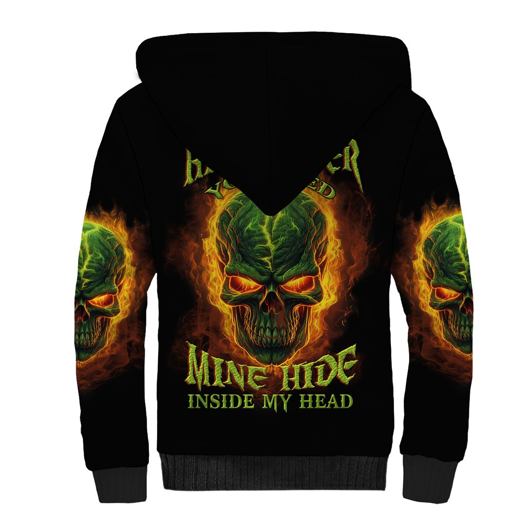 Your Demons Hide Under Your Bed Sherpa Hoodie - Wonder Print Shop