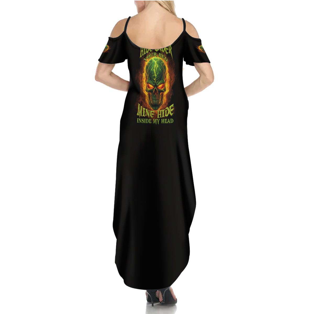 Your Demons Hide Under Your Bed Summer Maxi Dress - Wonder Print Shop