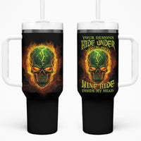 Your Demons Hide Under Your Bed Tumbler With Handle - Wonder Print Shop