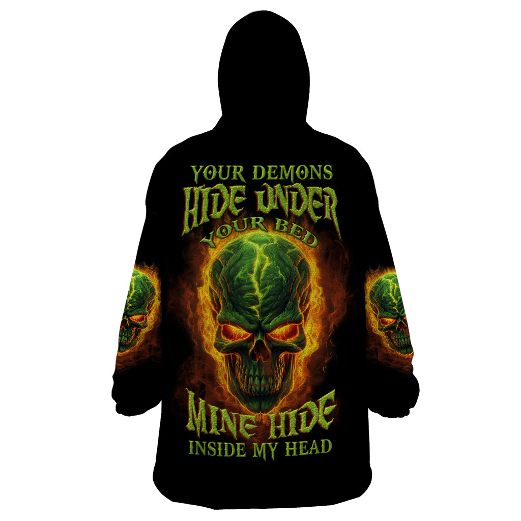 Your Demons Hide Under Your Bed Wearable Blanket Hoodie - Wonder Print Shop