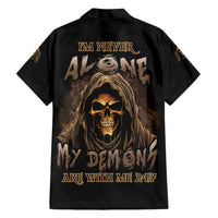 I'm Never Alone Skull Reaper Hawaiian Shirt - Wonder Print Shop