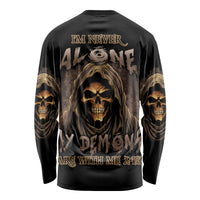 I'm Never Alone Skull Reaper Long Sleeve Shirt - Wonder Print Shop