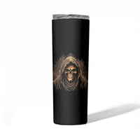 I'm Never Alone Skull Reaper Skinny Tumbler - Wonder Print Shop