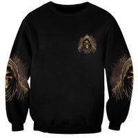 I'm Never Alone Skull Reaper Sweatshirt - Wonder Print Shop