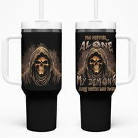 I'm Never Alone Skull Reaper Tumbler With Handle - Wonder Print Shop