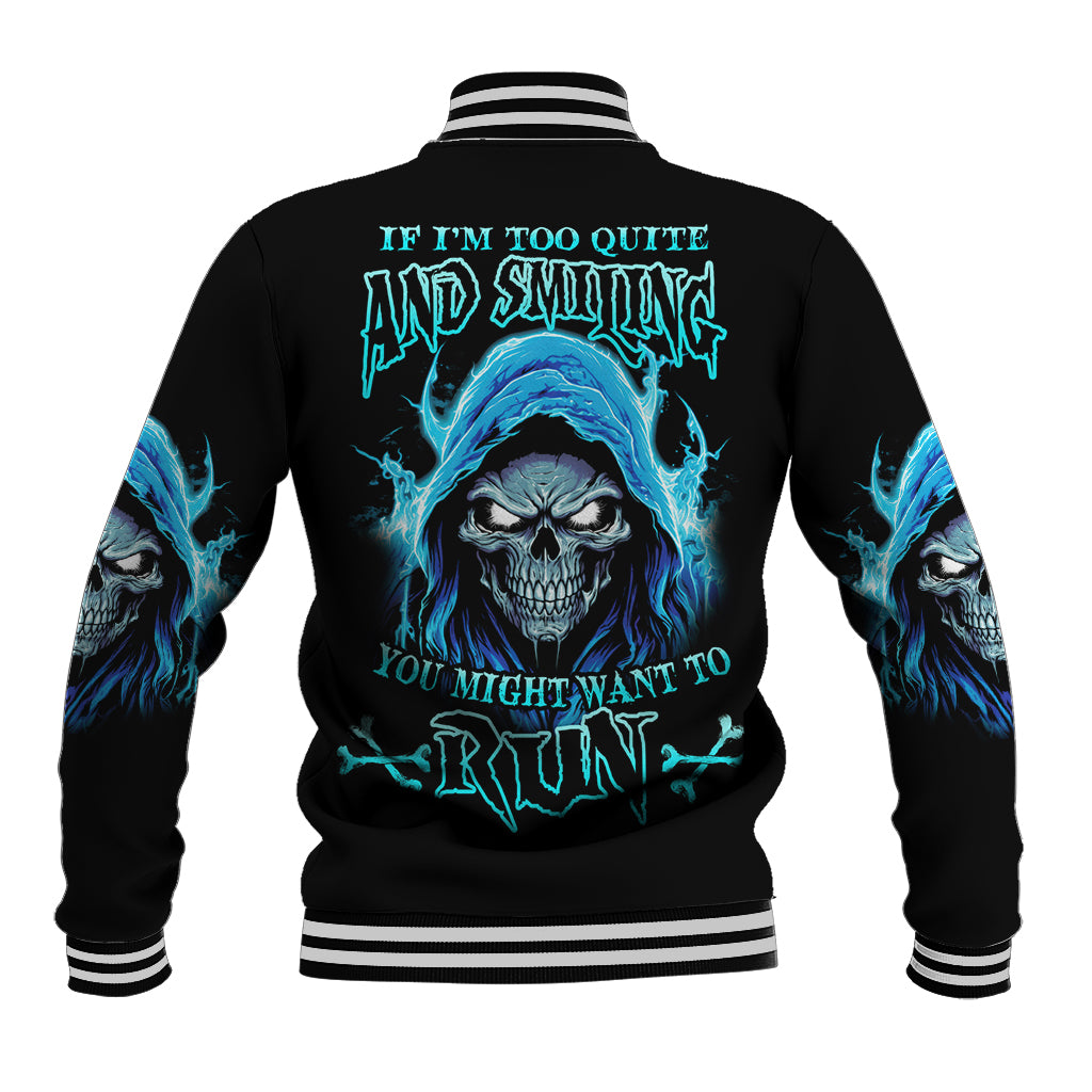 If I'm Too Quiet And Smiling Baseball Jacket - Wonder Print Shop