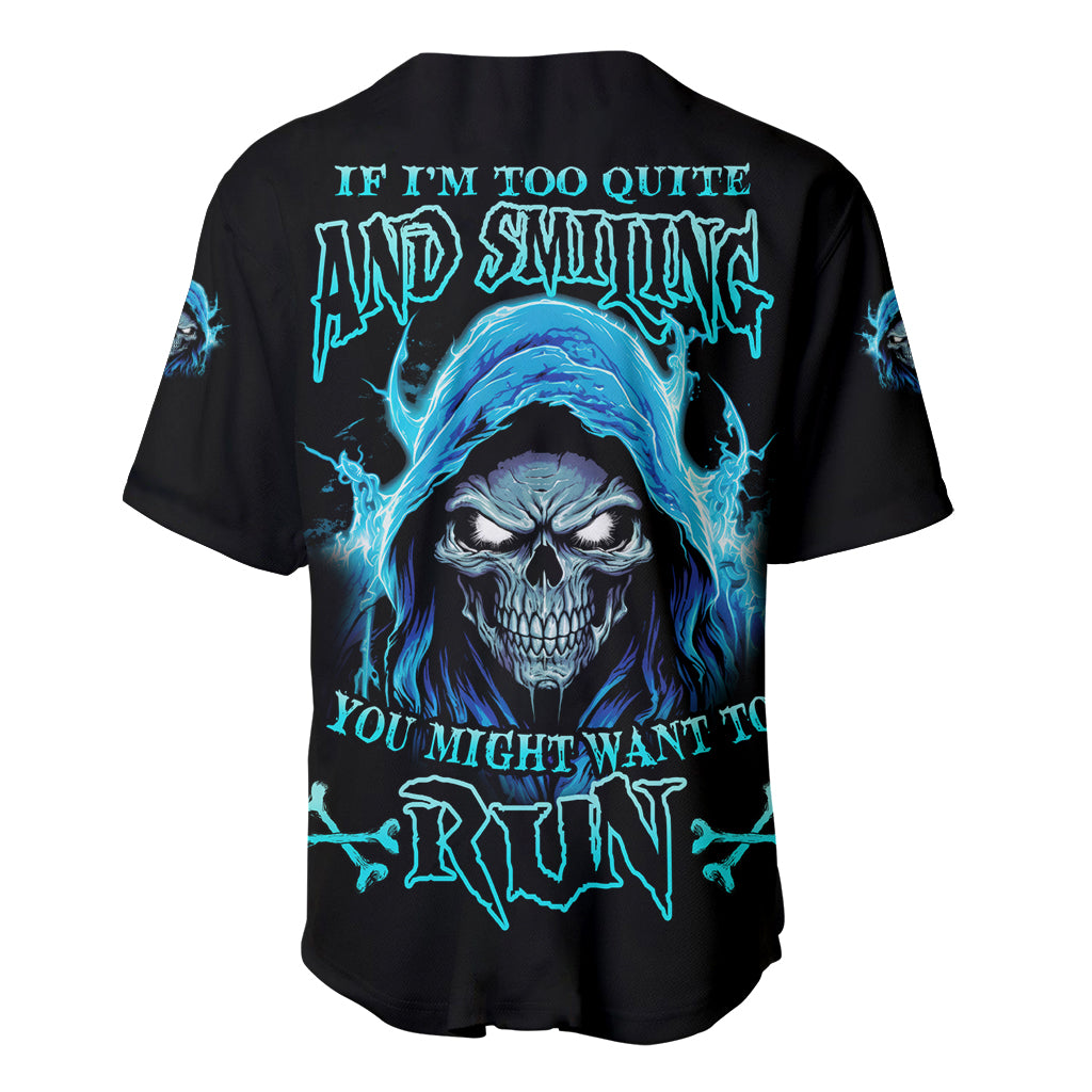 If I'm Too Quiet And Smiling Baseball Jersey - Wonder Print Shop