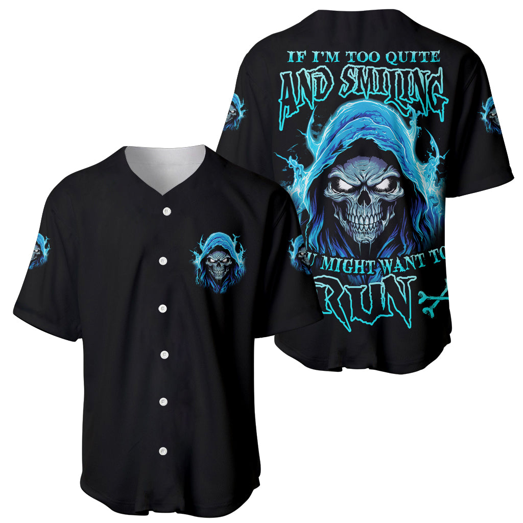 If I'm Too Quiet And Smiling Baseball Jersey - Wonder Print Shop
