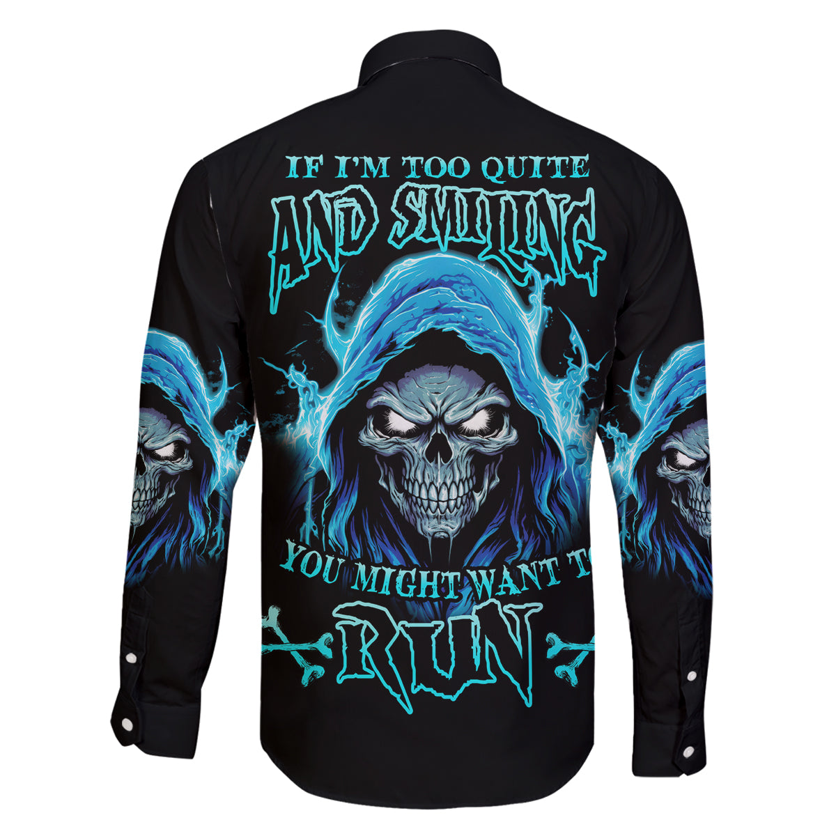 If I'm Too Quiet And Smiling Family Matching Long Sleeve Bodycon Dress and Hawaiian Shirt - Wonder Print Shop