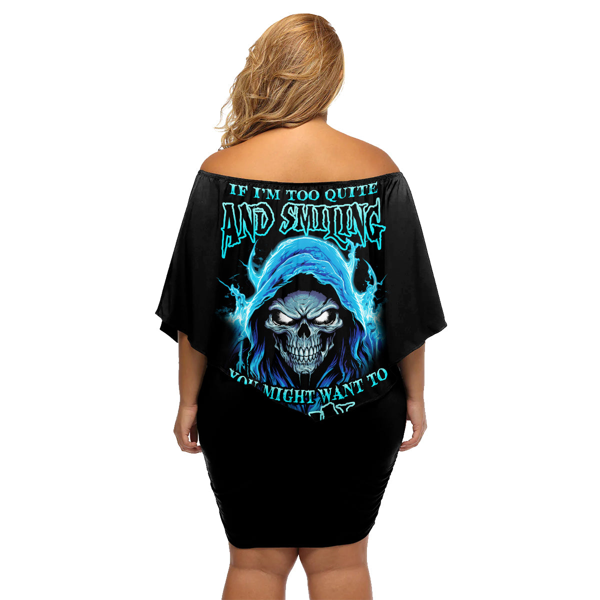 If I'm Too Quiet And Smiling Family Matching Off Shoulder Short Dress and Hawaiian Shirt - Wonder Print Shop