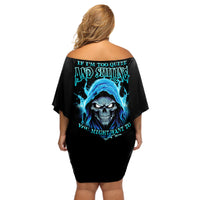 If I'm Too Quiet And Smiling Off Shoulder Short Dress - Wonder Print Shop