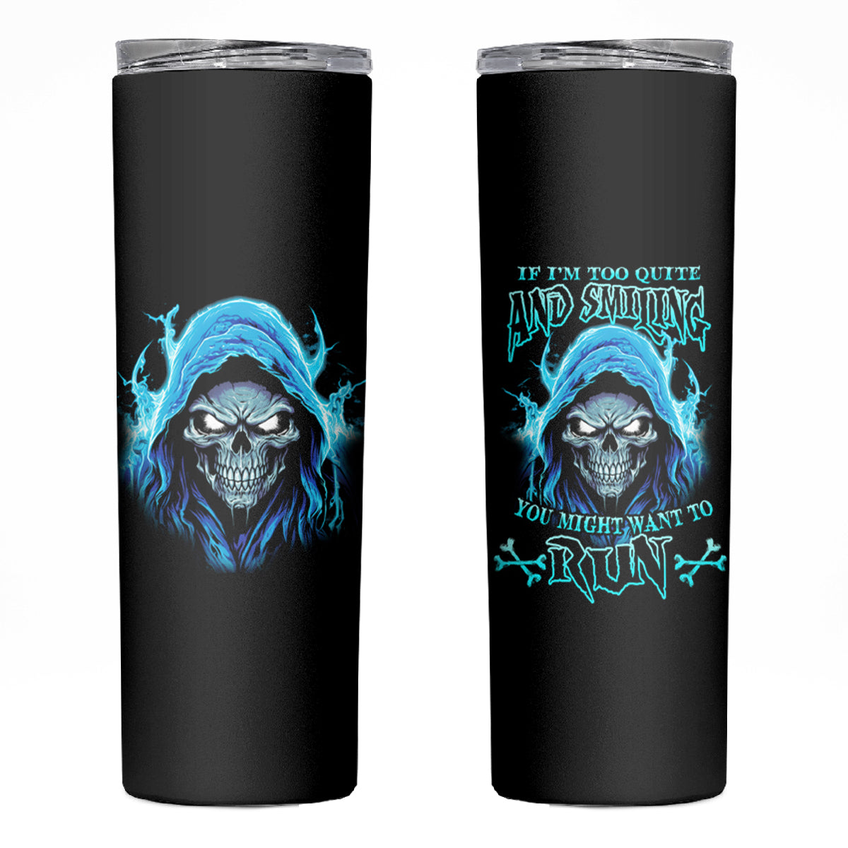 If I'm Too Quiet And Smiling Skinny Tumbler - Wonder Print Shop