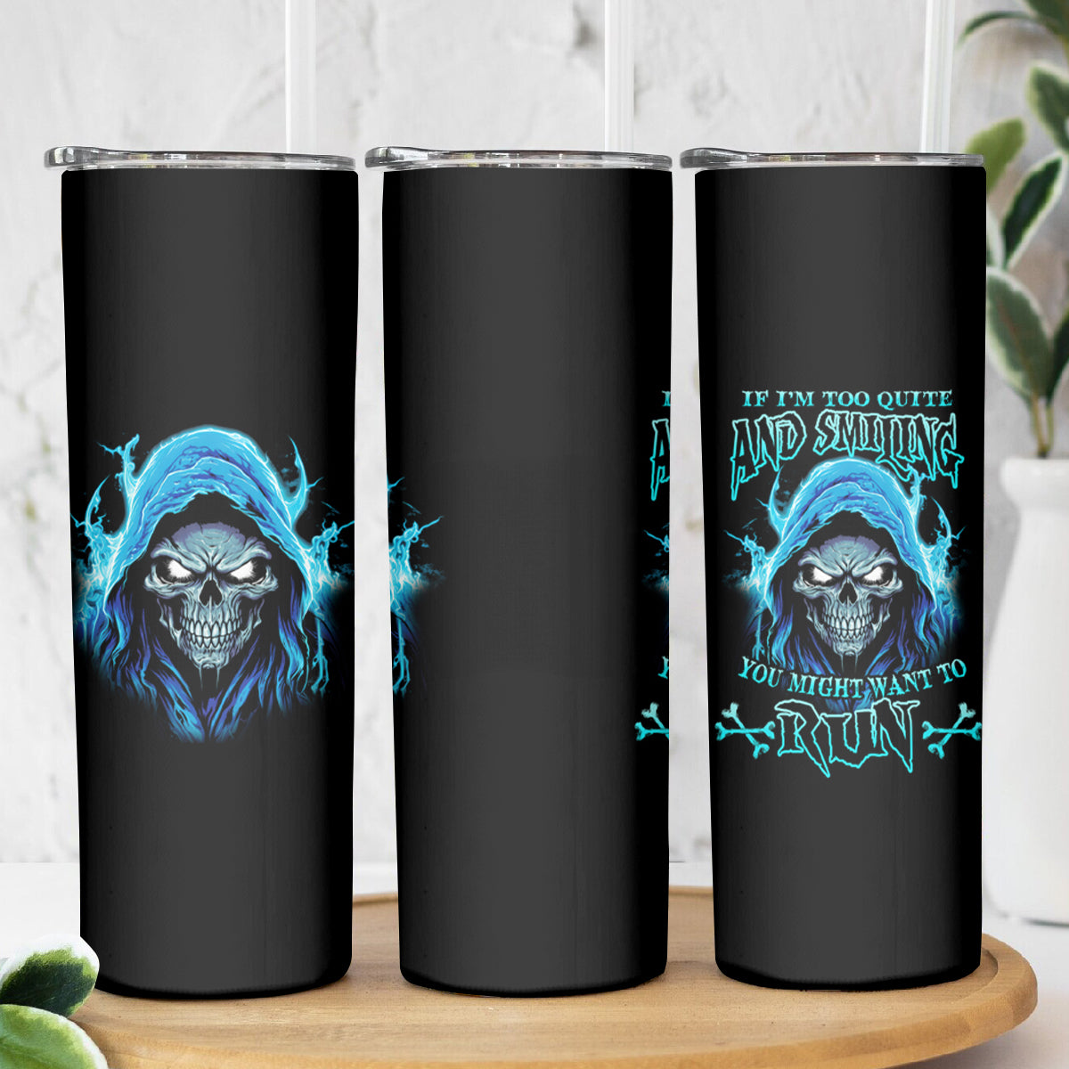 If I'm Too Quiet And Smiling Skinny Tumbler - Wonder Print Shop