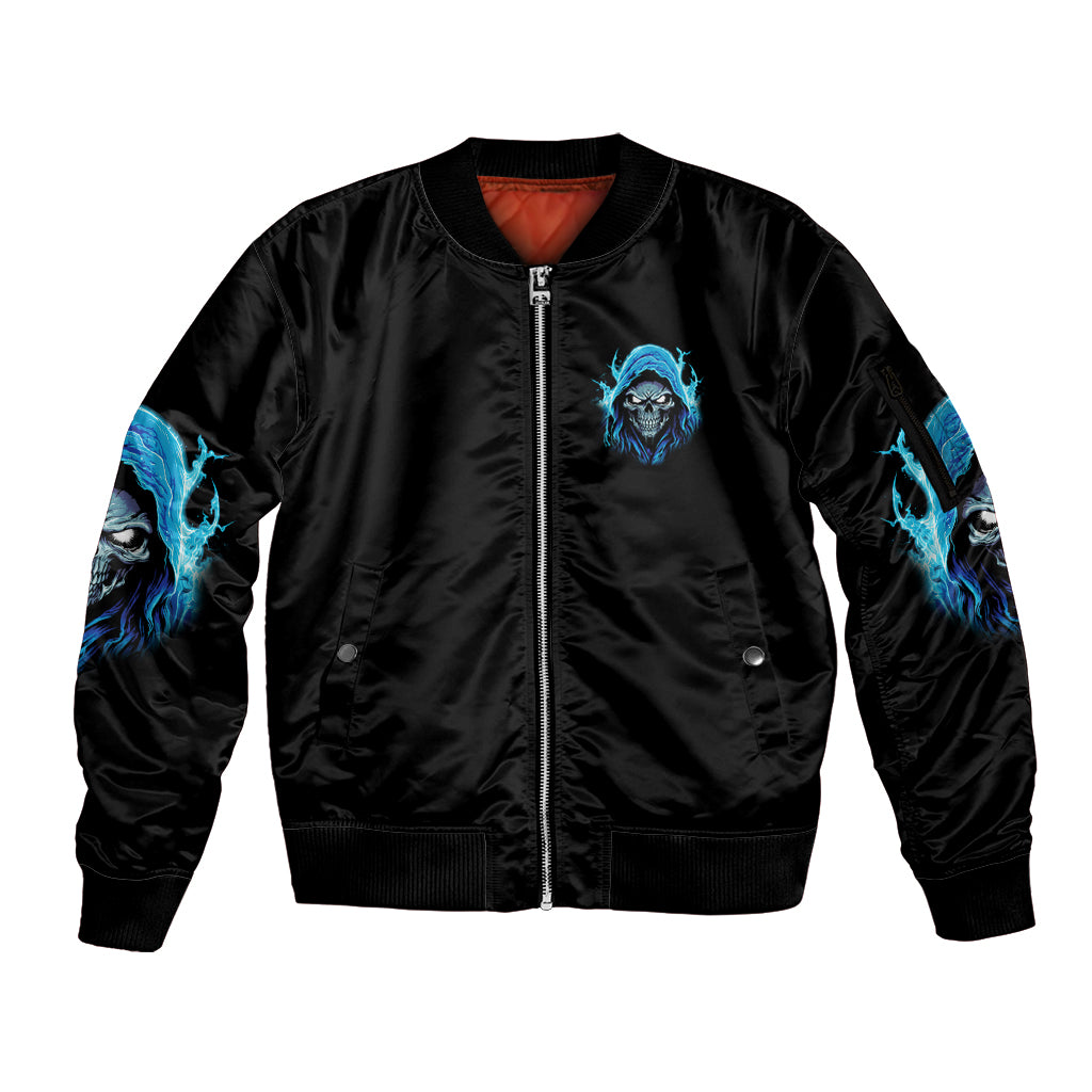 If I'm Too Quiet And Smiling Sleeve Zip Bomber Jacket - Wonder Print Shop