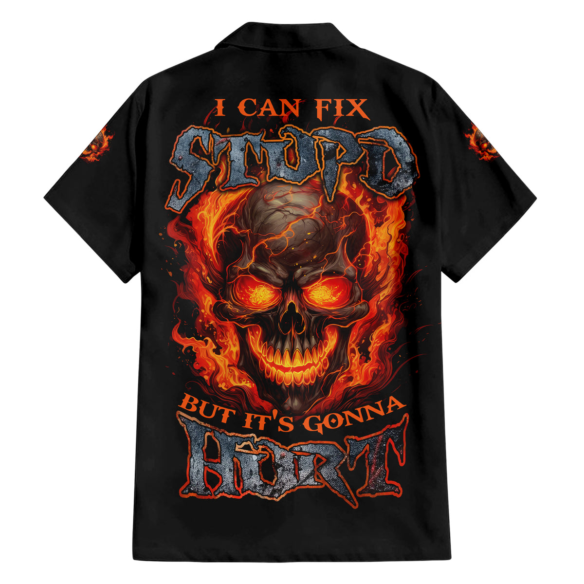 I Can Fix Stupid But It's Gonna Hurt Family Matching Short Sleeve Bodycon Dress and Hawaiian Shirt - Wonder Print Shop