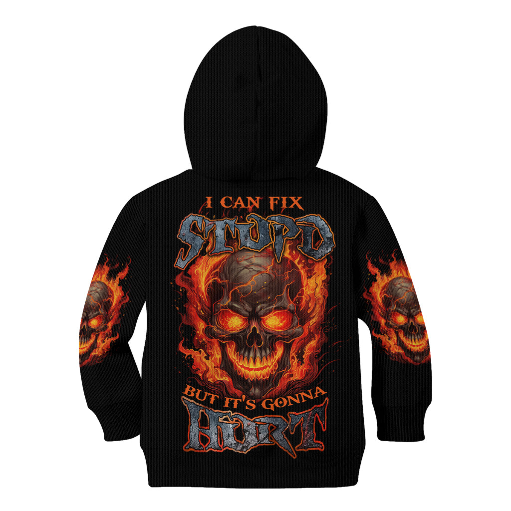 I Can Fix Stupid But It's Gonna Hurt Kid Hoodie - Wonder Print Shop