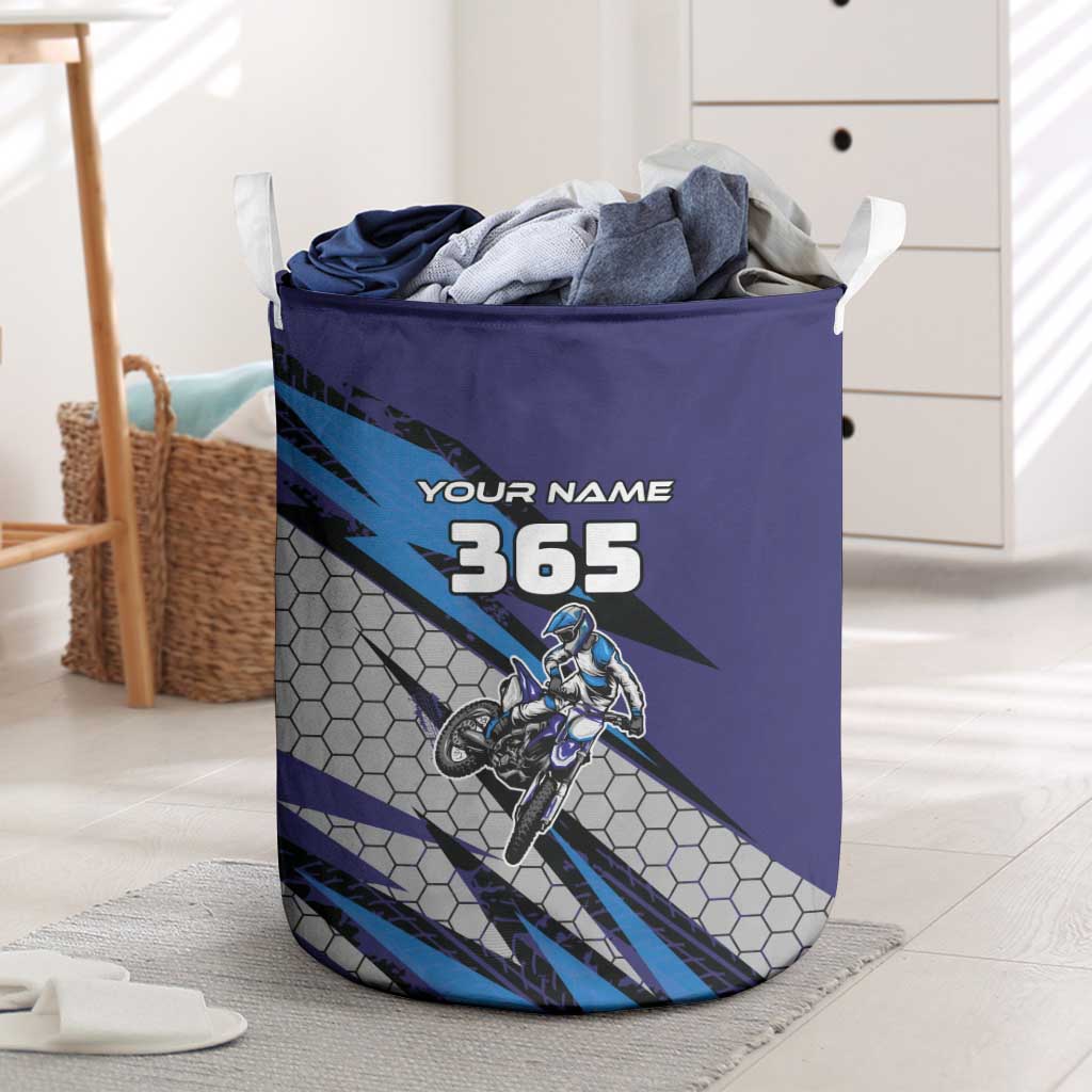 Custom Extreme Motocross Racing Laundry Basket with Rider Graphic - Wonder Print Shop
