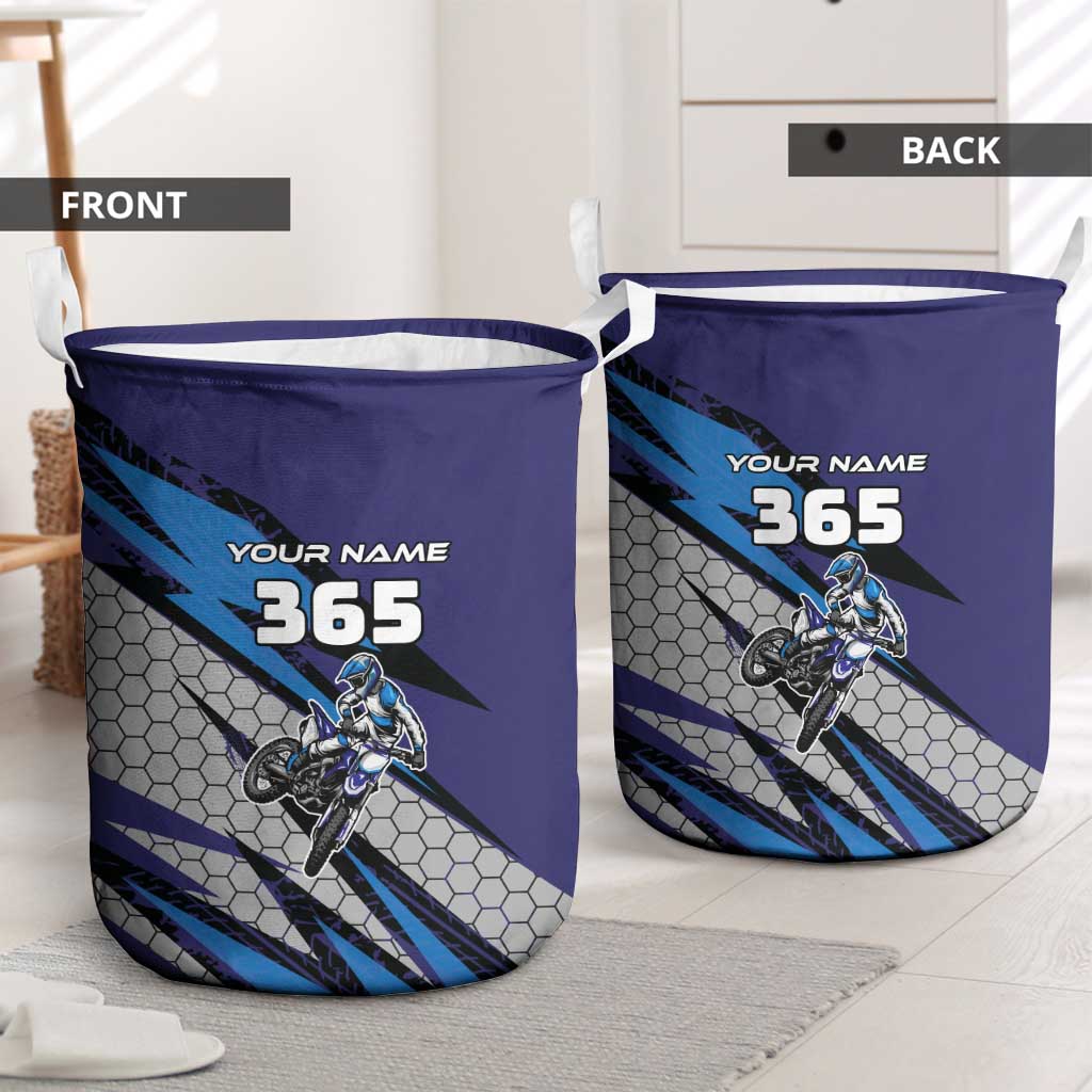 Custom Extreme Motocross Racing Laundry Basket with Rider Graphic - Wonder Print Shop