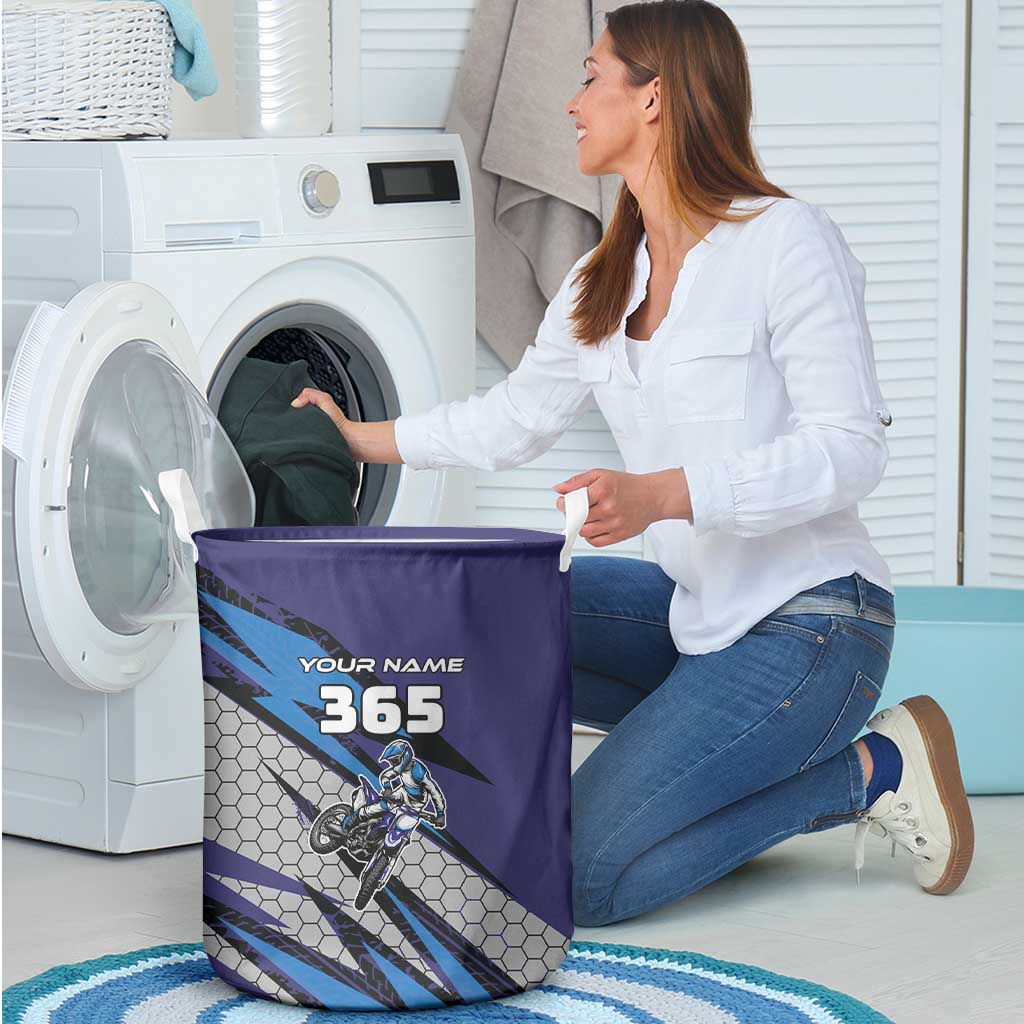 Custom Extreme Motocross Racing Laundry Basket with Rider Graphic - Wonder Print Shop