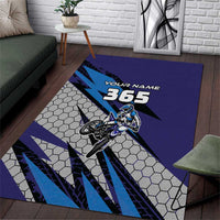 Custom Extreme Motocross Racing Area Rug with Rider Graphic - Wonder Print Shop