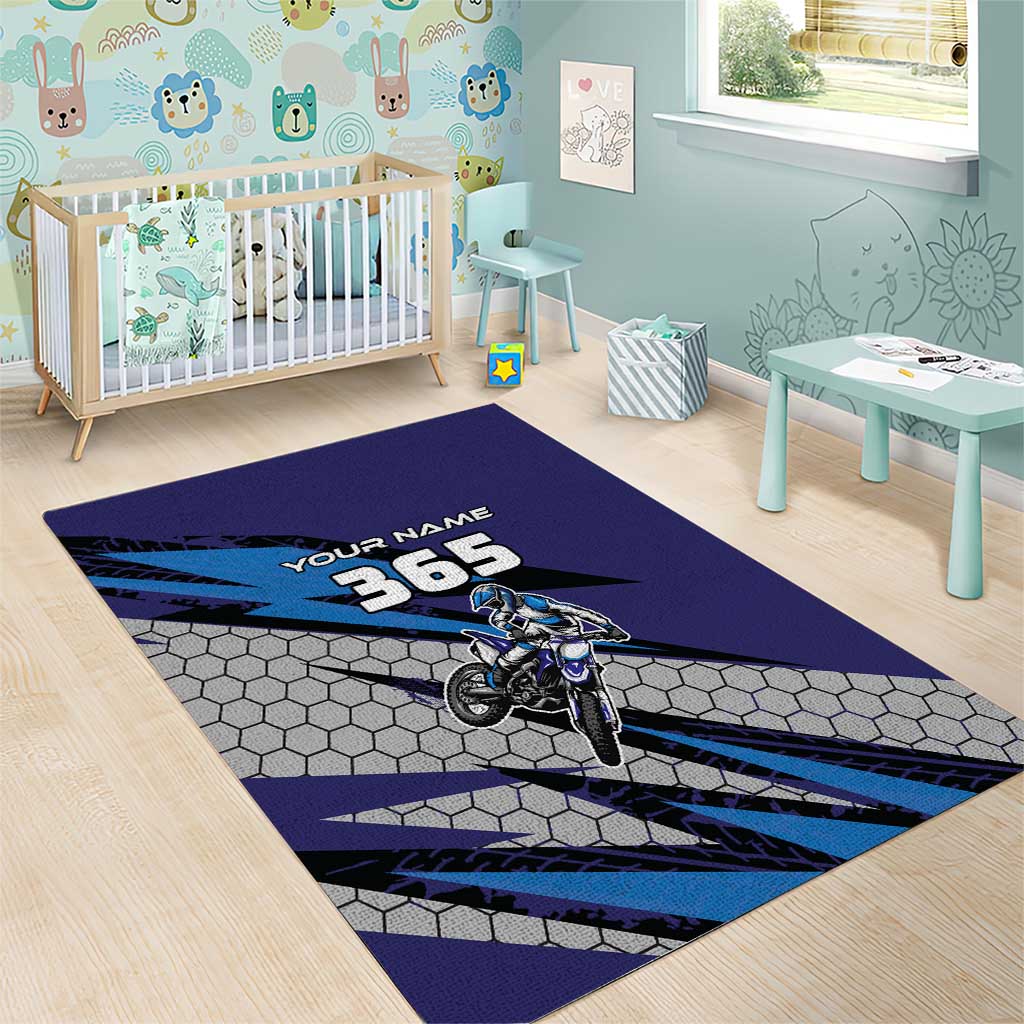 Custom Extreme Motocross Racing Area Rug with Rider Graphic - Wonder Print Shop