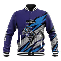 Custom Extreme Motocross Racing Baseball Jacket with Rider Graphic - Wonder Print Shop
