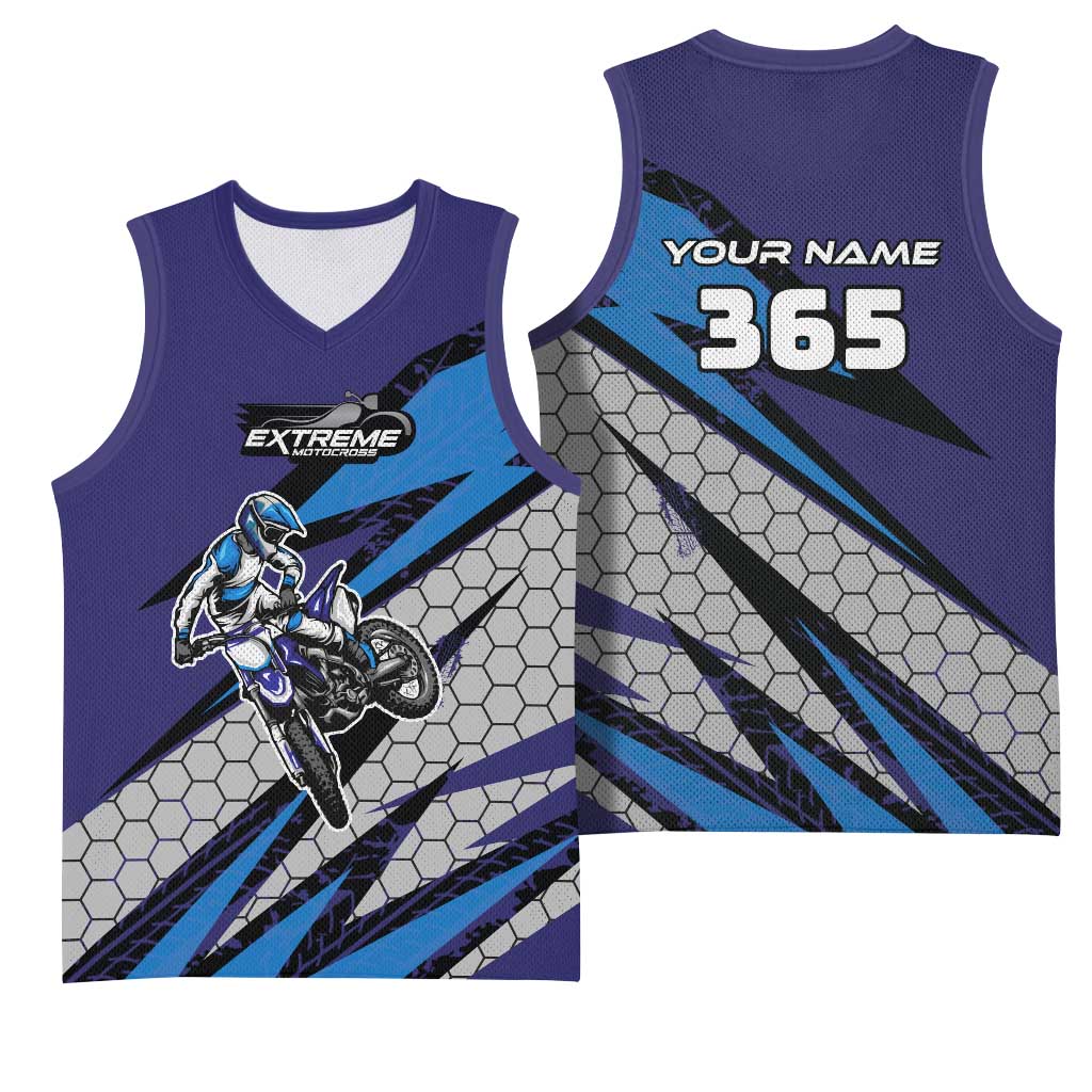 Custom Extreme Motocross Racing Basketball Jersey with Rider Graphic - Wonder Print Shop