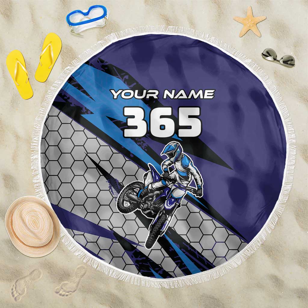 Custom Extreme Motocross Racing Beach Blanket with Rider Graphic - Wonder Print Shop