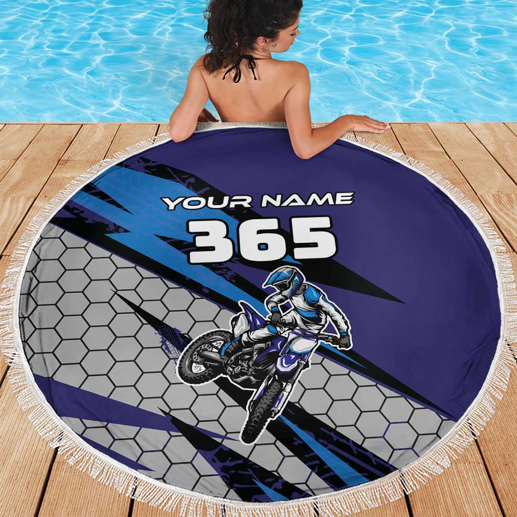 Custom Extreme Motocross Racing Beach Blanket with Rider Graphic - Wonder Print Shop